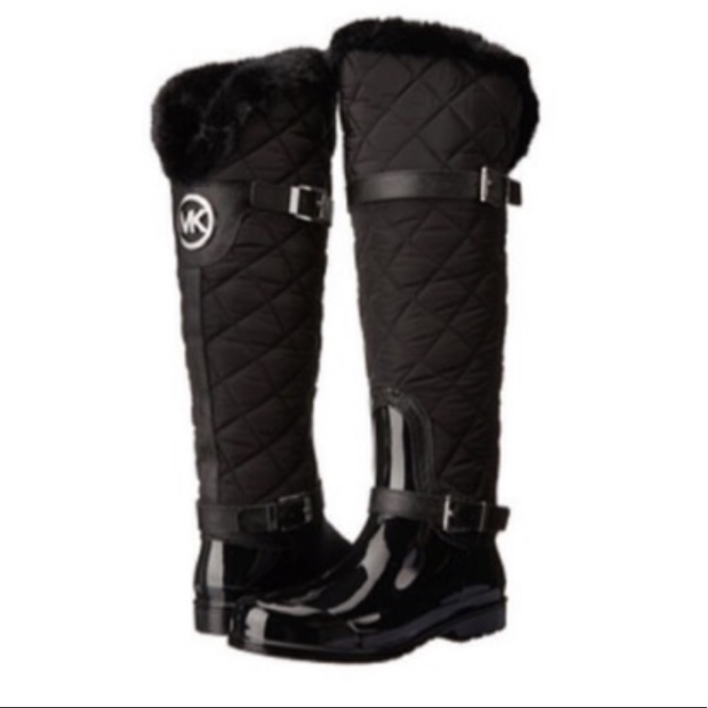 Michael Kors Fulton Quilted Rain/Snow Boots Size 6